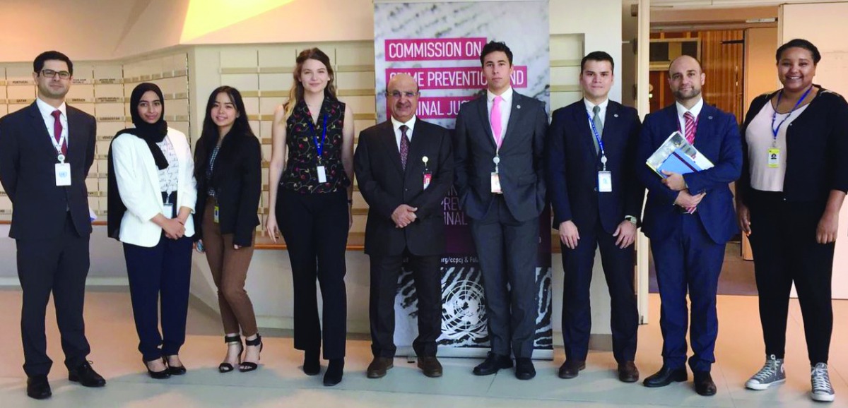 Qatar University’s College of Law student Sharouq S Bawazir during a Youth Workshop in conjunction with the 28th Session of the CCPCJ in Vienna.