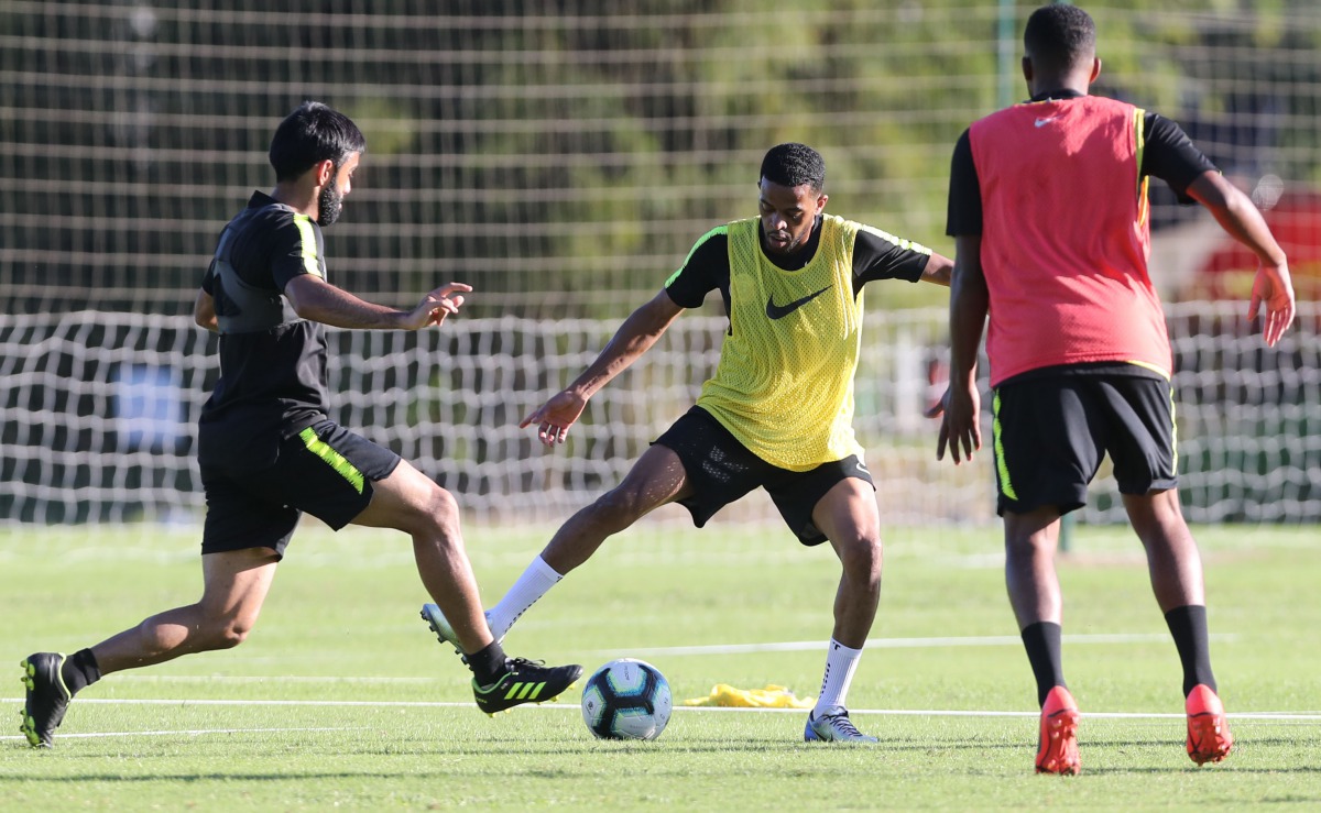 Qatar players during a training session in Brazil ahead of the Copa America tournament which beings from June 14.