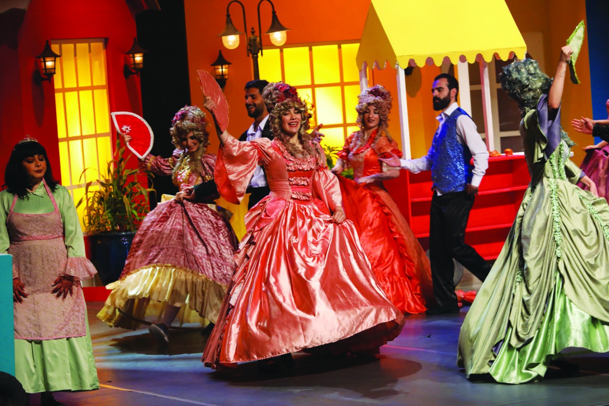 Artistes perform during the Eid Al Fitr celebrations at Katara. 