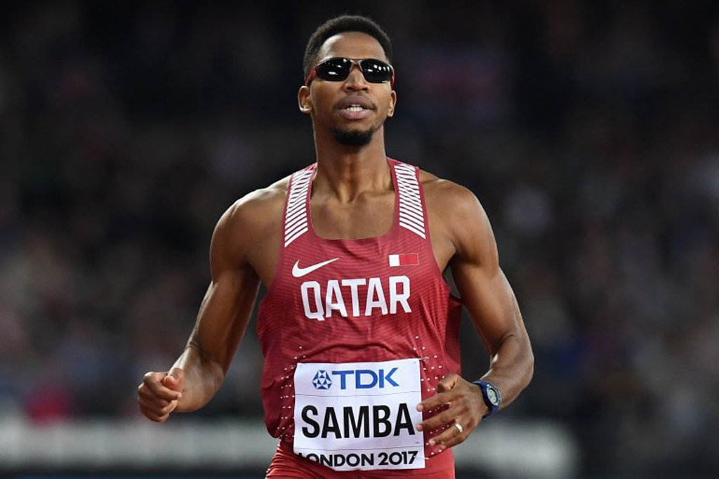 File photo of Qatari hurdler Abderrahaman Samba