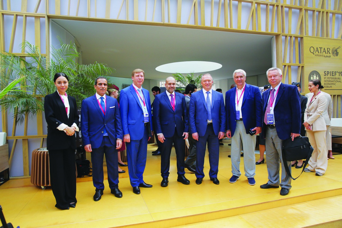 The QFC delegation with Russian representatives during SPIEF.