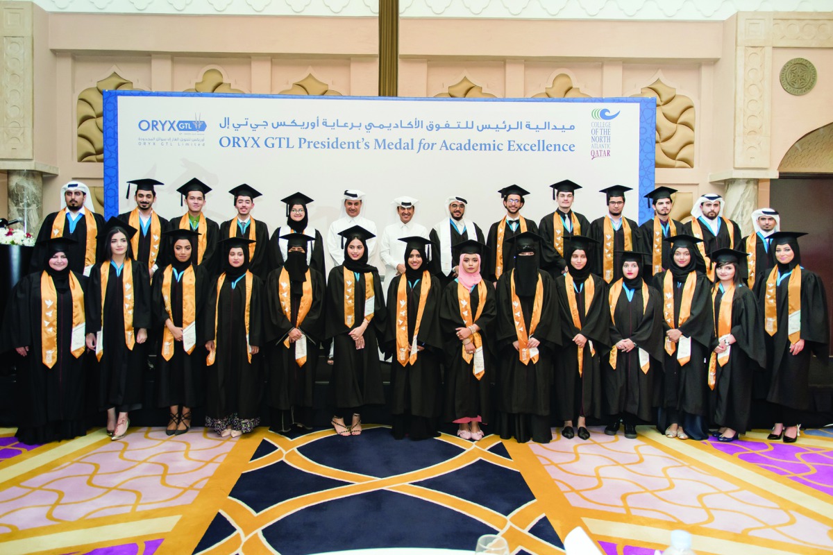 The CNA-Q’s top students of Class 2019 with officials were honoured at the ORYX GTL President’s Medal for Academic Excellence gala, recently.