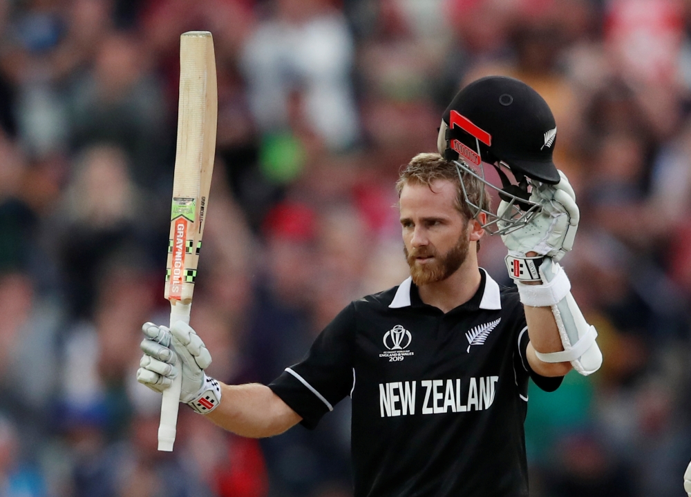 New Zealand's Kane Williamson celebrates a century (Action Images via Reuters/Andrew Boyers)