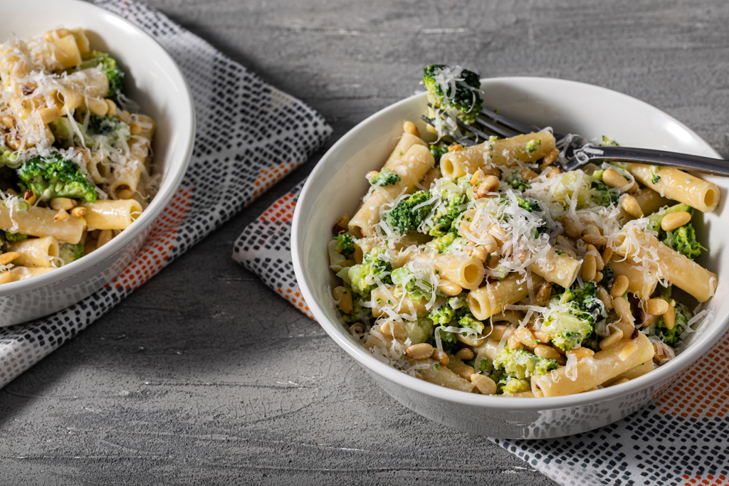  Ziti with Broccoli and Toasted Pine Nuts. Photo by Justin Tsucalas for the Washington Post. 