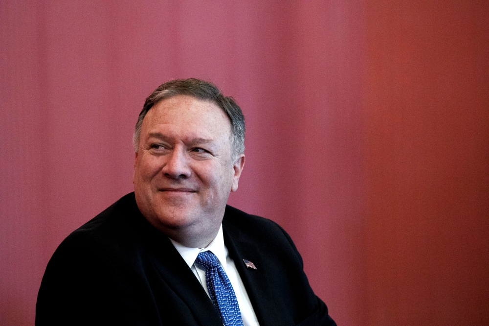 Secretary of State Mike Pompeo meets with Afghan President Ashraf Ghani at the Presidential Palace in Kabul, Afghanistan, June 25, 2019. Jacquelyn Martin/Pool via Reuters