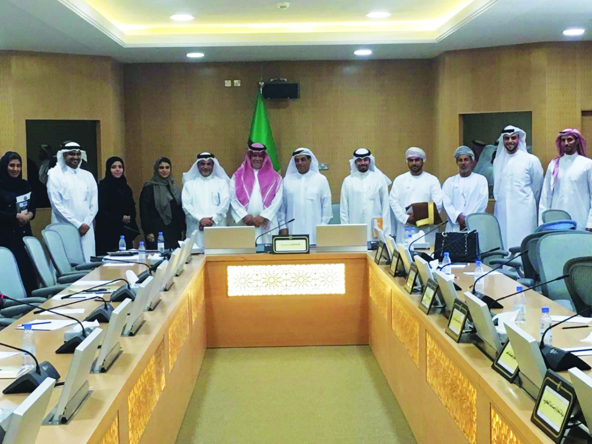 Qatar Chamber Board Member Mohamed Ahmed Al Obaidli and other officials  during the meeting.