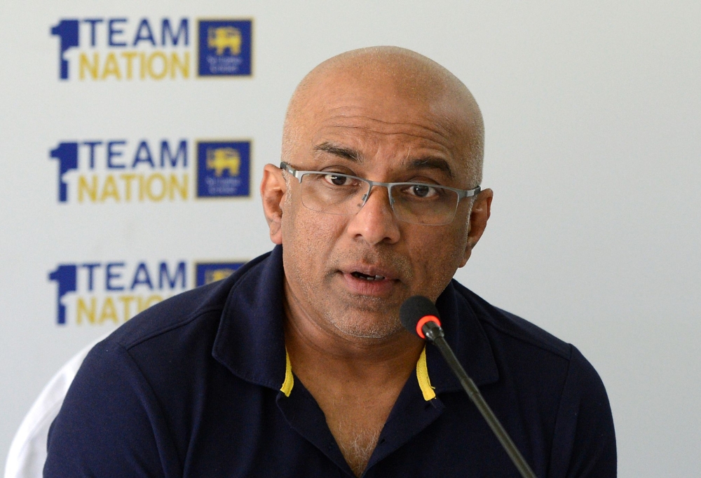 Sri Lanka's head cricket coach Chandika Hathurusingha takes part in a press conference in Colombo on July 8, 2019. AFP / ISHARA S. KODIKARA