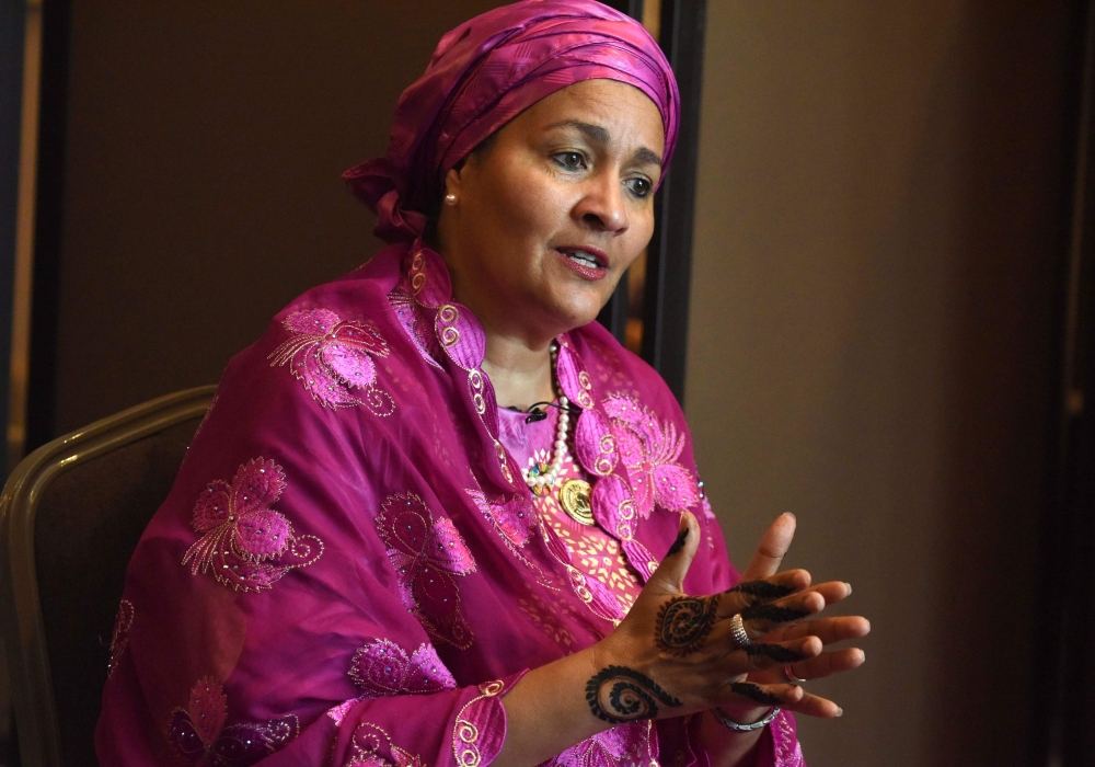 United Nations Deputy Secretary-General, Amina Mohammed poses during an AFP interview on July 8, 2019 in Niamey.  AFP / Issouf Sanogo 