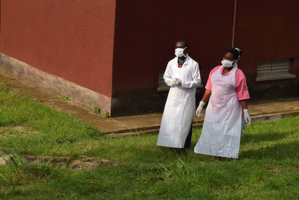Medical staff are seen inspecting ebola preparedness facilities at the Bwera general hospital near the border with the Democratic Republic of Congo in Bwera, Uganda, June 12, 2019. Reuters/Samuel Mambo