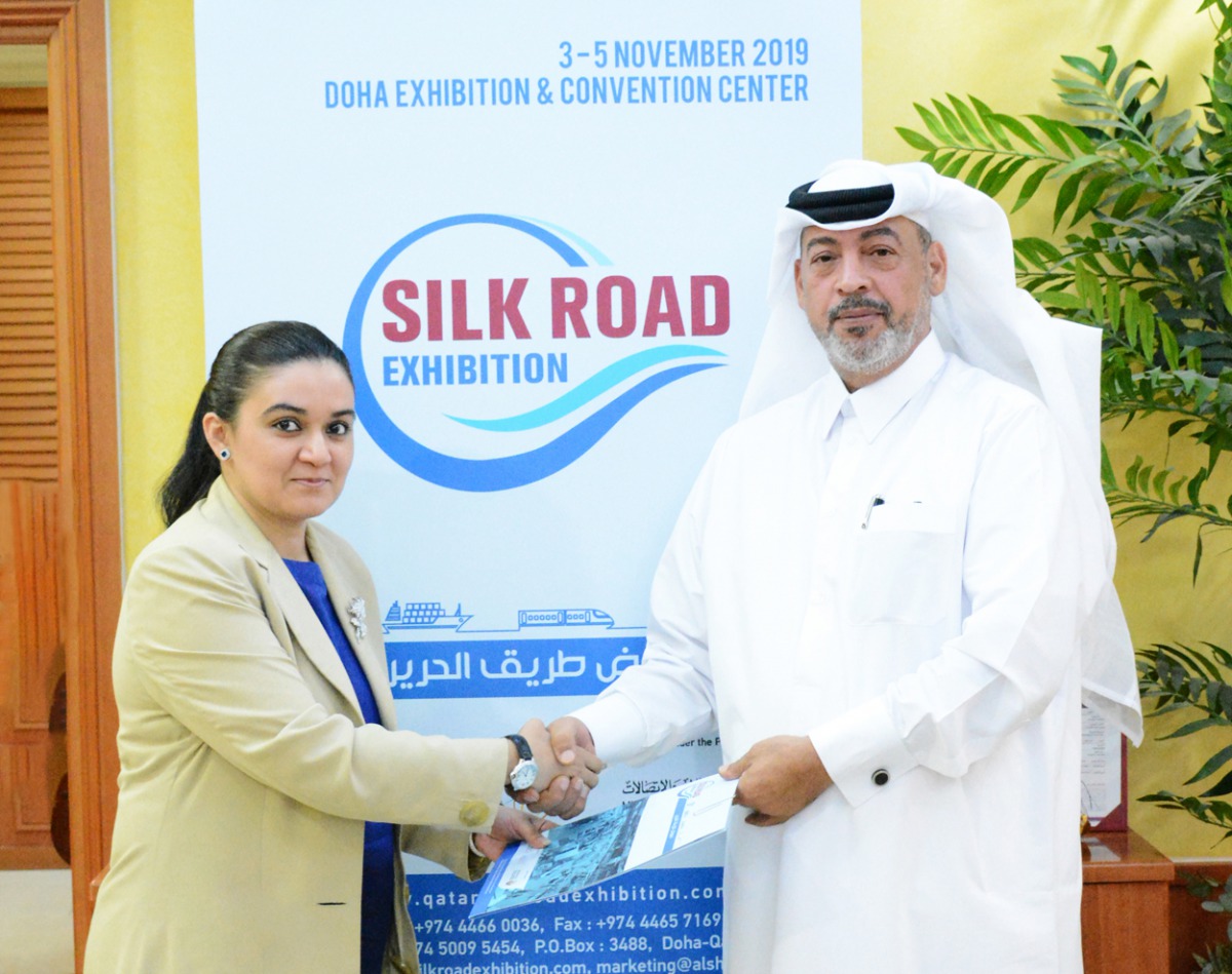 Belt & Road News Network, Chief Operating Officer Mahreen D Khan (left), with Al Sharq Media Management Executive Manager Eizeldin Abdulrahman in Doha.