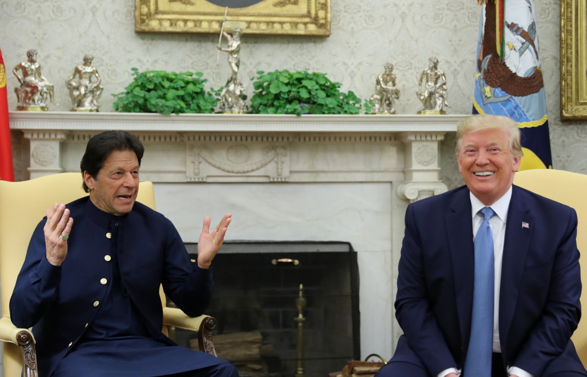 Pakistan’s Prime Minister Imran Khan meets with U.S. President Donald Trump in the Oval Office of the White House in Washington, U.S., July 22, 2019. Reuters/Jonathan Ernst