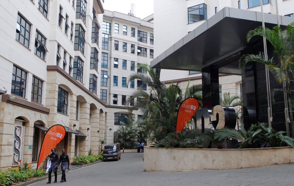 Workers are seen at the DusitD2 Hotel during its reopening ceremony since its closure following an attack by Al Shabaab-affiliated militant that killed at least 21 people in Nairobi, Kenya, July 31, 2019. REUTERS/Stringer