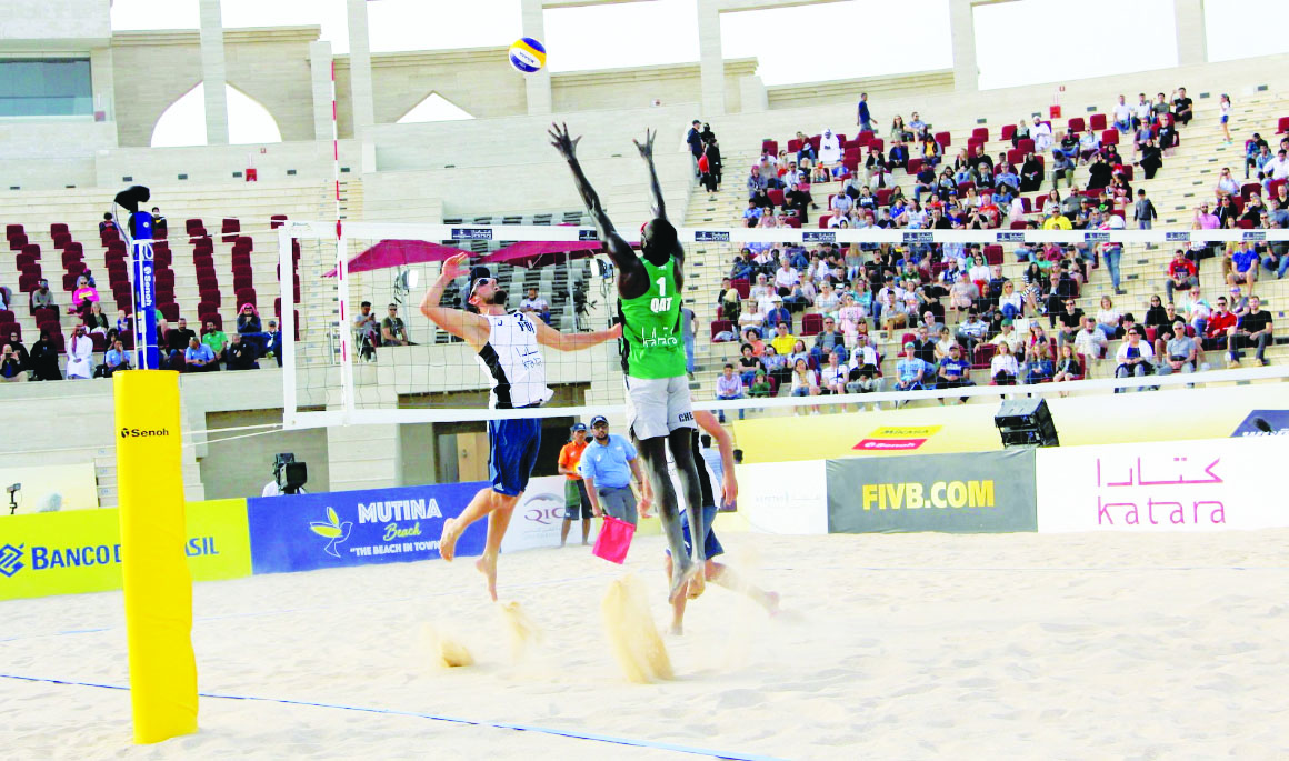 A file picture of the beach volleyball championship at Katara Beach.