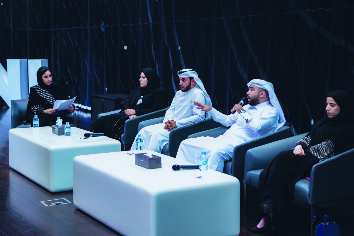 The panel of speakers during the discussion.