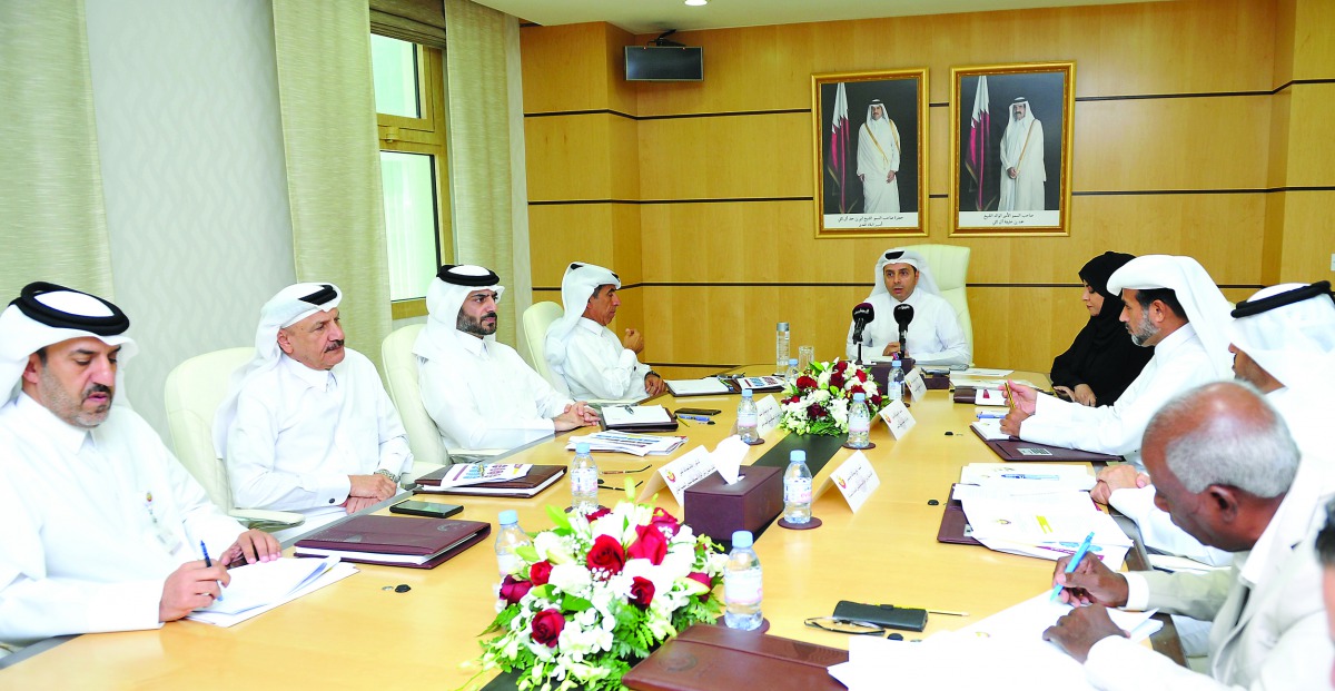 Minister of Education and Higher Education, H E Dr. Mohammed bin Abdul Wahed Ali Al Hammadi, addressing a press conference in the wake of the new academic year at the Ministry in Doha, yesterday.  Pic: Salim Matramkot / The Peninsula
