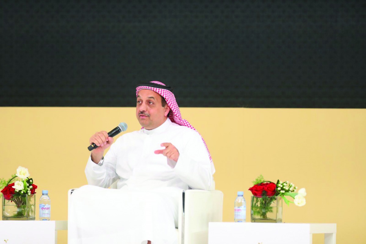Deputy Prime Minister and Minister of State for Defence Affairs, H E Dr Khalid bin Mohammed Al Attiyah, at the Najah Qatari Festival forum.