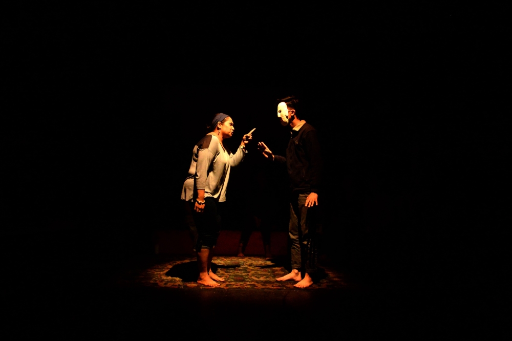 Nepali actors performing an adaptation of 