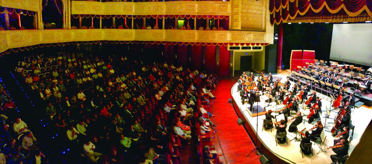 This file picture shows Qatar Philharmonic Orchestra performing at the 2018/2019 season opening concert at Katara Opera House on September 8 last year.  Pic: Qassim Rahmatullah / The Peninsula 