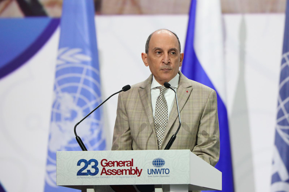 Akbar Al Baker, Secretary-General  of Qatar National Tourism Council (QNTC) and Qatar Airways Group Chief Executive, speaking at the 23rd session of the UNWTO General Assembly in St. Petersburg, Russia.