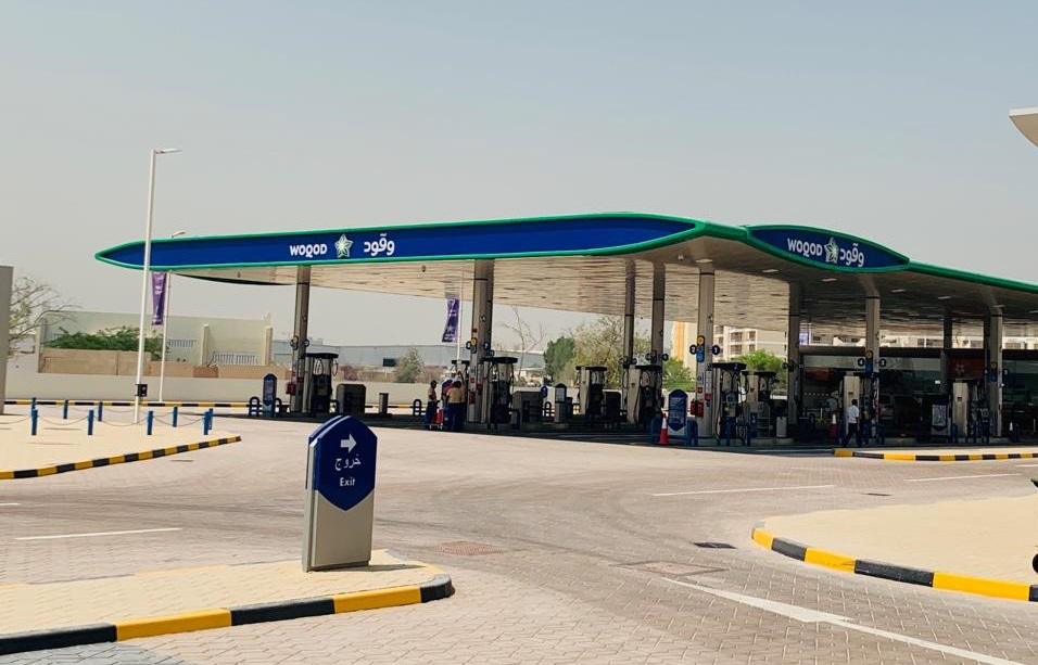 The newly-opened petrol station at Ras Bu Abboud.