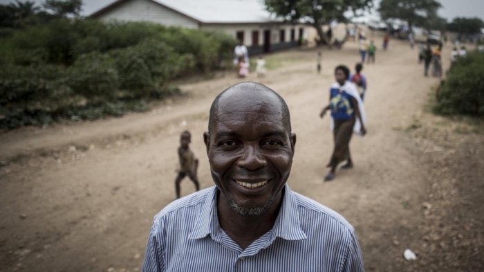 Rights activist Evariste Mfaume poses for a portrait at Lusenda refugee camp, the Democratic Republic of the Congo. Handout from UNHCR/John Wessels via Thomson Reuters Foundation.
