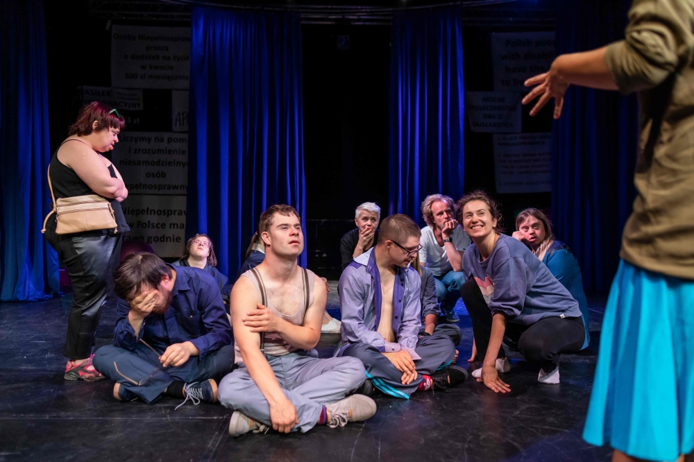 Actress Aleksandra Skotarek of Teatr 21 performs in the 