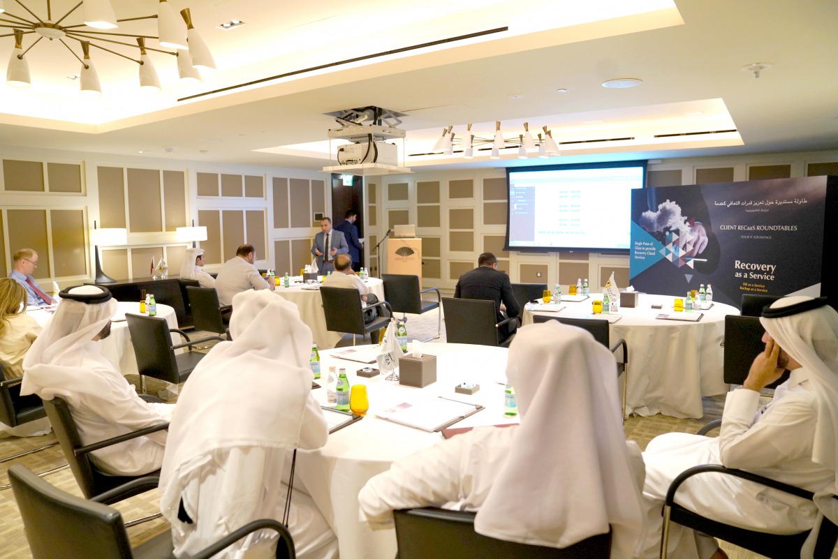 Participants at the MEEZA RECaaS Roundtable meeting held in Doha, recently. 
