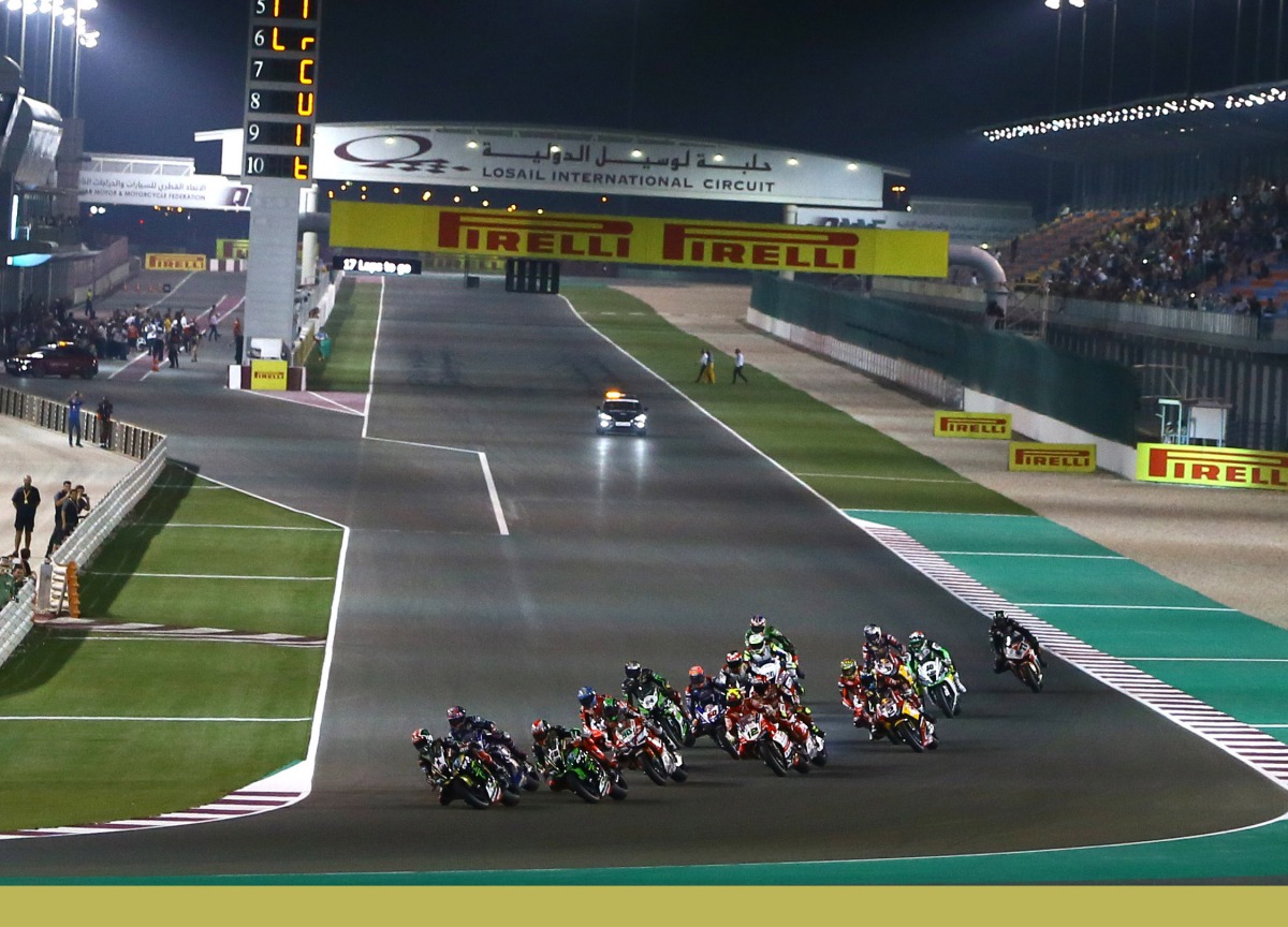  Riders competing during an event hosted by the Losail Circuit Sports Club