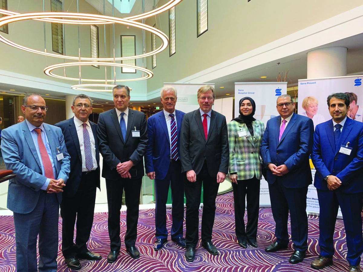 The Qatari delegation at ‘12th Arab-German Health Forum’ held in Berlin, Germany, recently.
