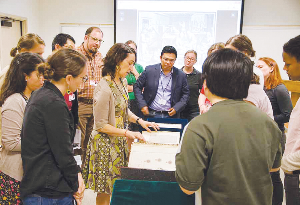 NU-Q Professor, Anto Mohsin, with other participants in the inaugural  Huntington’s Residential Summer Institute in the history of science, technology and medicine.