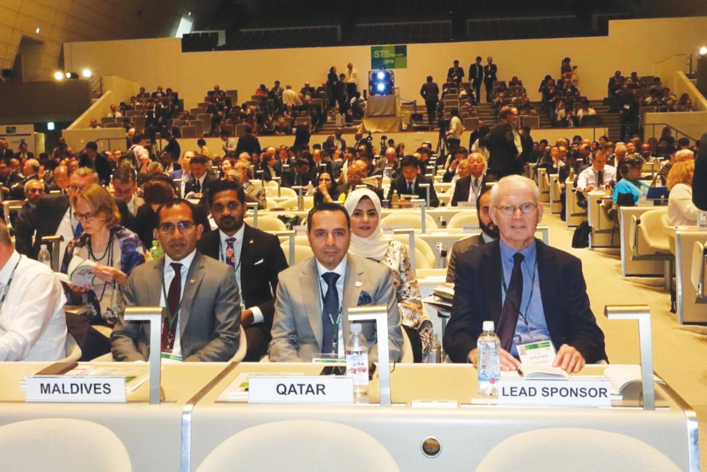 The Minister of Education and Higher Education, H E Dr. Mohammed Abdul Wahed Al Hammadi, at the 16th Science and Technology in Society Forum in Japan. 

