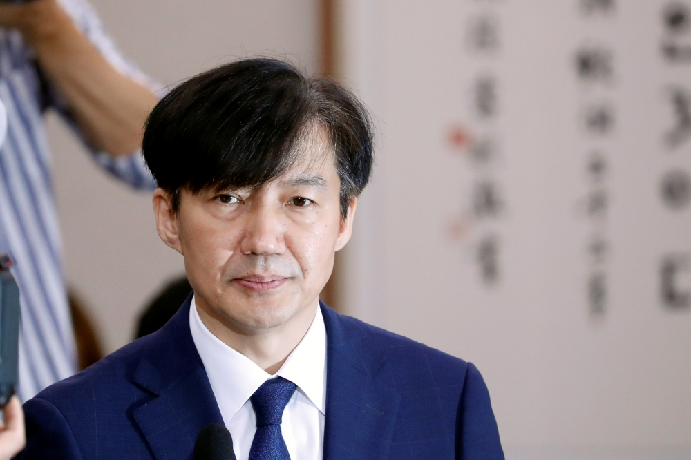 FILE PHOTO: Justice Minister nominee Cho Kuk attends a hearing at the national assembly in Seoul, South Korea, September 6, 2019. REUTERS/Kim Hong-Ji/File Photo