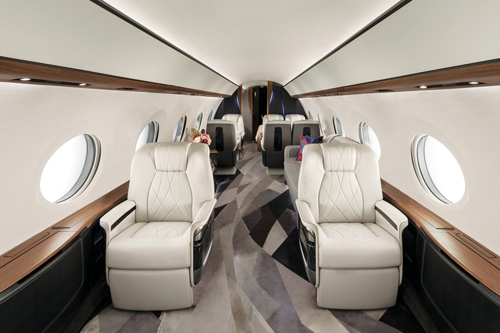 Cabin of Gulfstream G700 aircraft