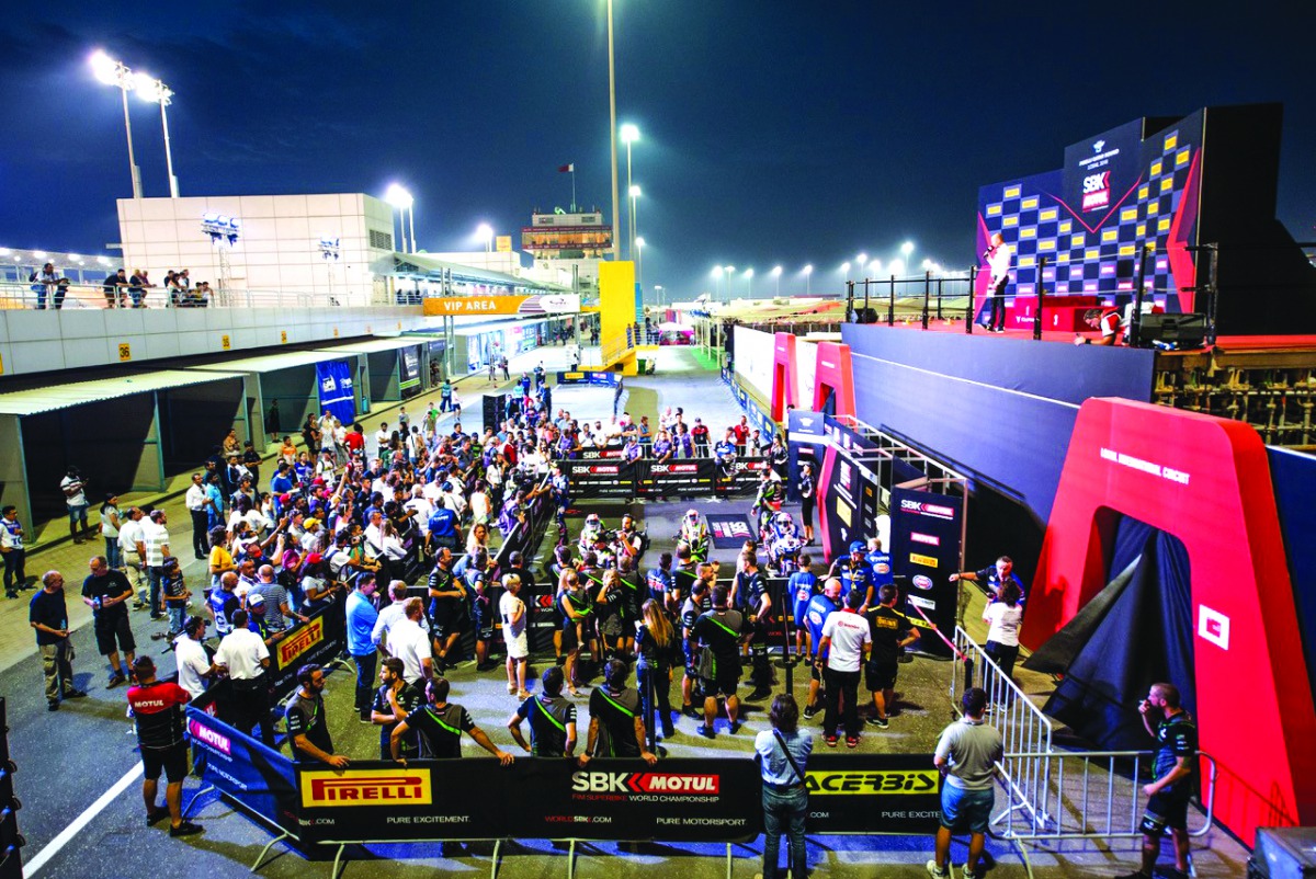 The spectators at the Losail International Circuit during an earlier edition of the FIM World Superbike Championship in this file photo.