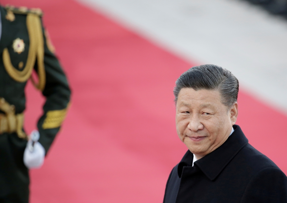 Chinese President Xi Jinping attends a welcoming ceremony at the Great Hall of the People in Beijing, China, October 25, 2019. Reuters/Jason Lee 
