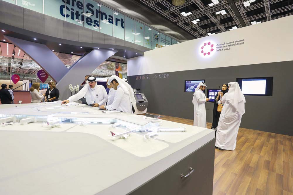 Hamad International Airport’s exhibition booth at QITCOM 2019.