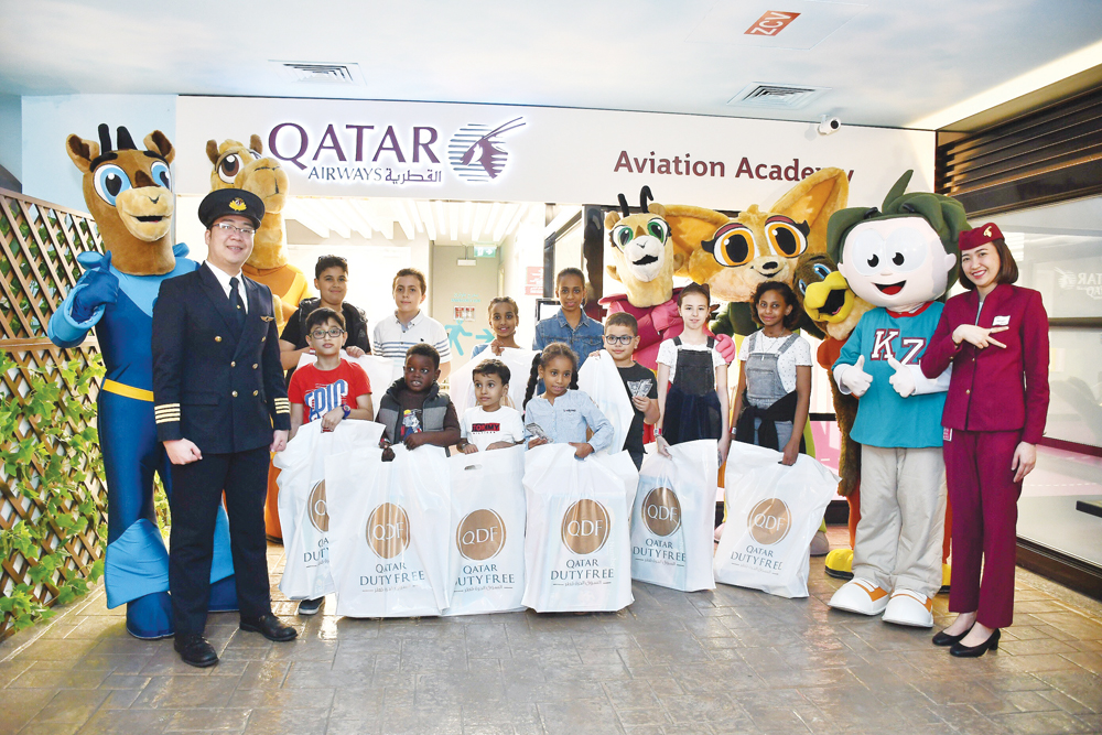 Children during the fun day activities organised by Qatar Cancer Society at Kidzania.