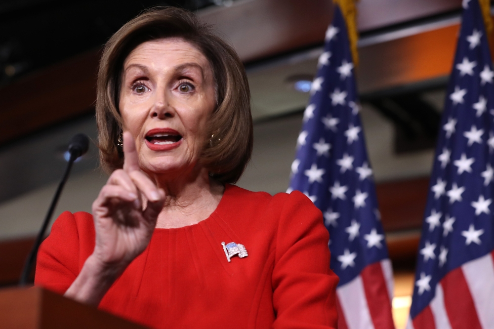 Speaker of the House Nancy Pelosi (D-CA) holds her weekly news conference in the House Visitors Center at the U.S. Capitol November 14, 2019 in Washington, DC. Chip Somodevilla/AFP