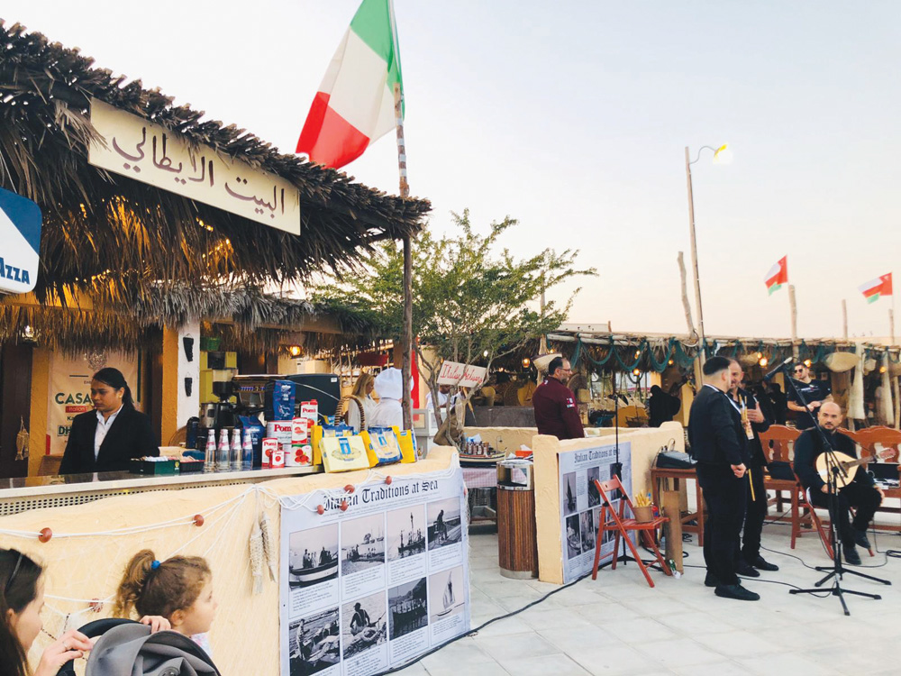 Casa Italia at the ninth Katara Traditional Dhow Festival, which opened yesterday at Katara Beach. 