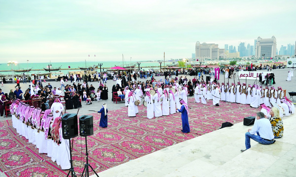 The Ardha dance being performed at the Katara waterfront provides a festive atmosphere while visitors enjoy the different activities at Katara’s National Day celebrations which run until December 19. Pic: Salim Matramkot/The Peninsula