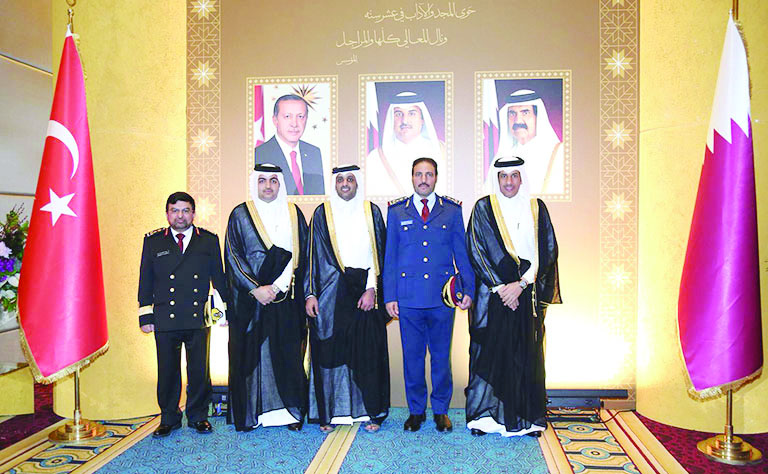 Ambassador of the State of Qatar to the Republic of Turkey, H E Salem bin Mubarak Al Shafi, with other dignitaries and officials at the event to mark Qatar National Day in Turkish capital. 