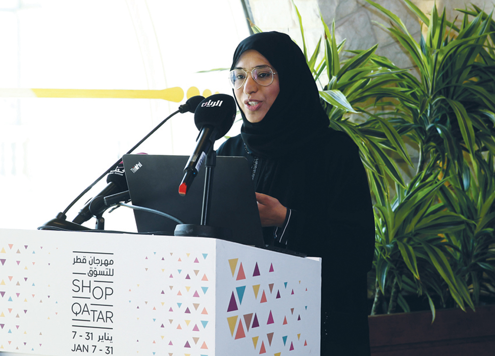 Jawaher Al Khuzaei from Qatar National Tourism Council presents full details of Shop Qatar 2020 which officially opens on Tuesday.  Pic: Qassim Rahmatullah/The Peninsula 