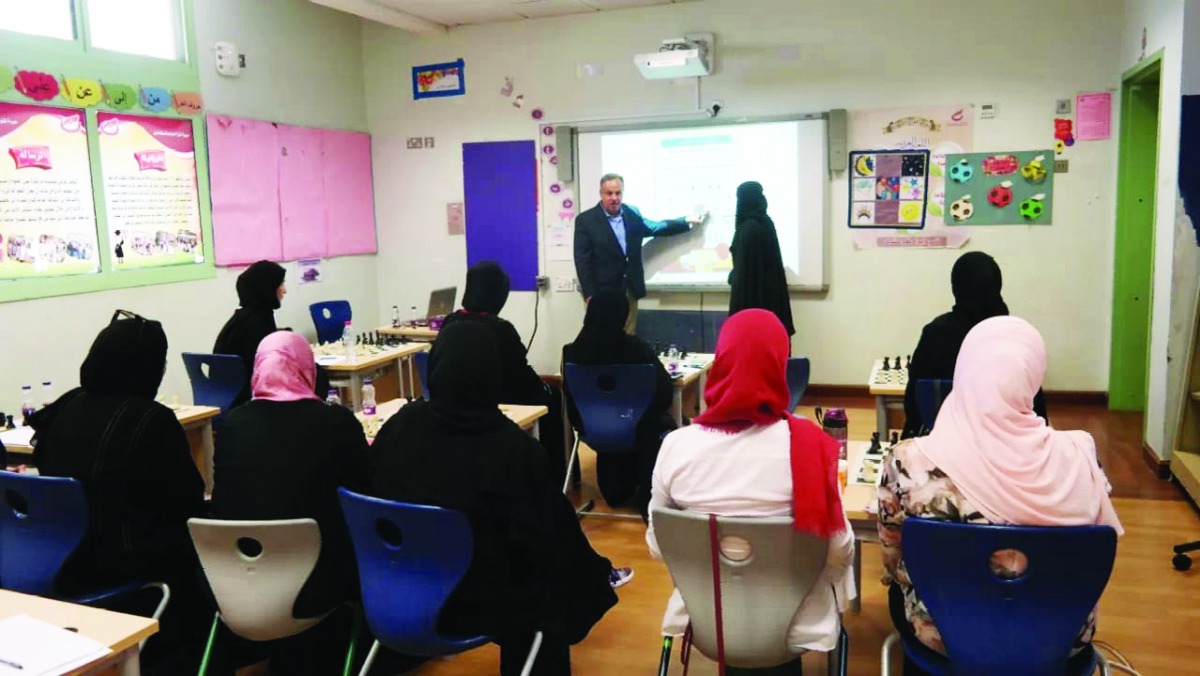 A file picture of chess seminar for school teachers organised by Qatar Chess Association. 