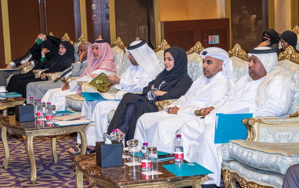 The Assistant Undersecretary for Educational Affairs at the Ministry of Education and Higher Education, Fawzia Al Khater, with other officials during the launch ceremony