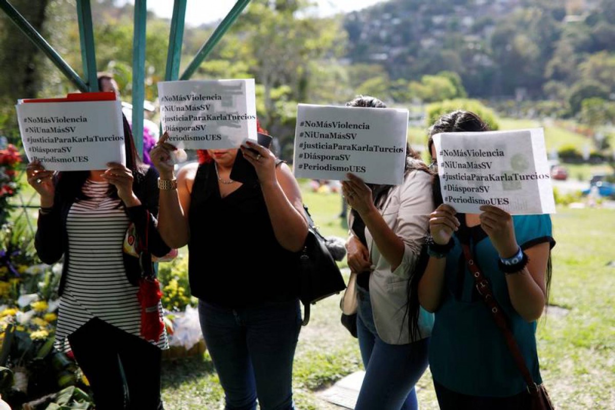 Women demonstrate during the funeral of Karla Turcios in San Salvador, El Salvador April 17, 2018. Reuters file photo