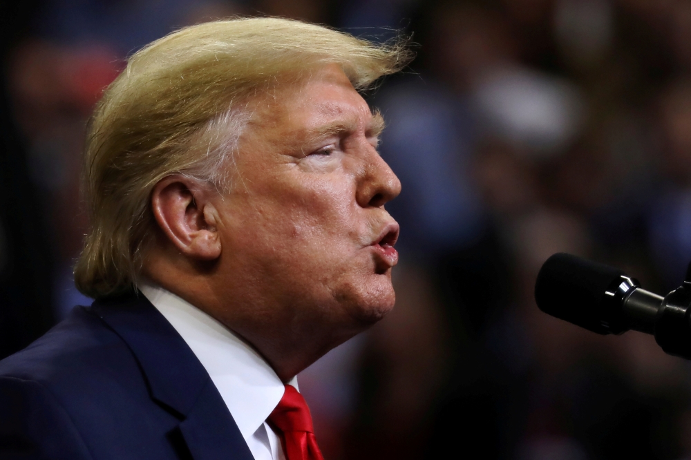 File photo: US President Donald Trump speaks during a campaign rally at Drake University in Des Moines, Iowa, U.S., January 30, 2020. Reuters/Leah Millis/File Photo
