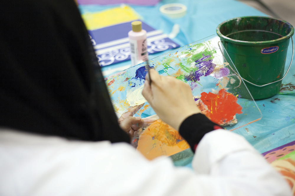 An Art Therapy class in progress.