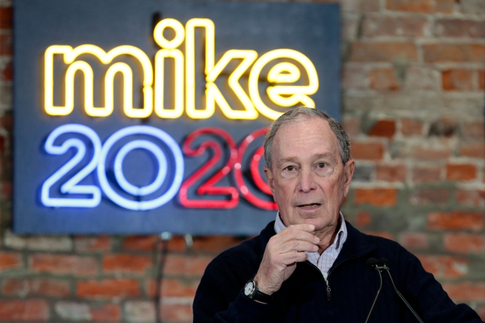 Michael Bloomberg speaks during an event to open a campaign office at Eastern Market in Detroit, Michigan, on December 21, 2019. AFP / Jeff Kowalsky