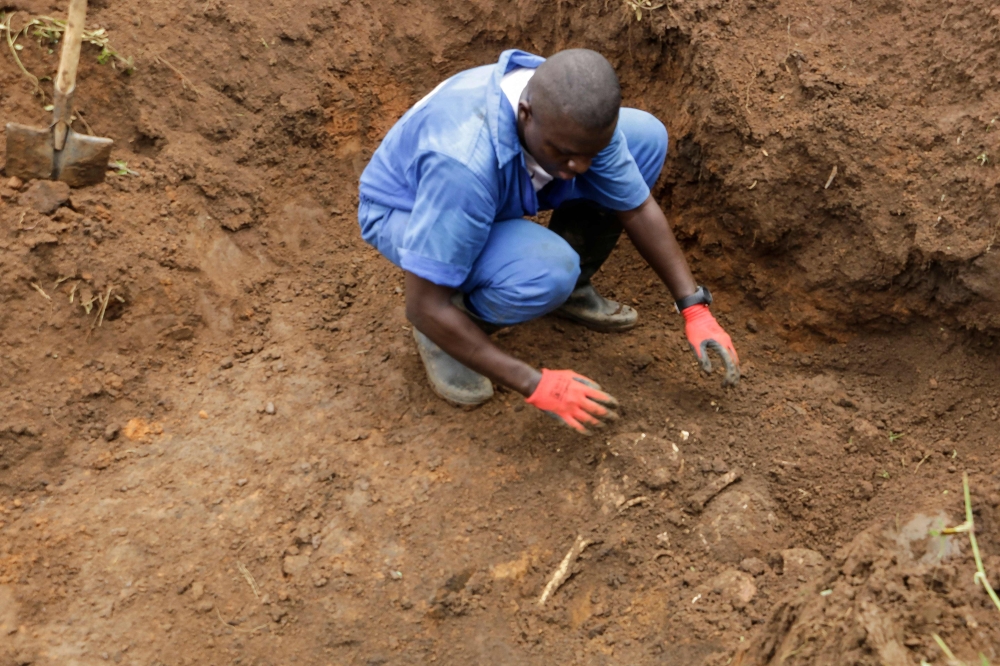 A worker from Burundian 