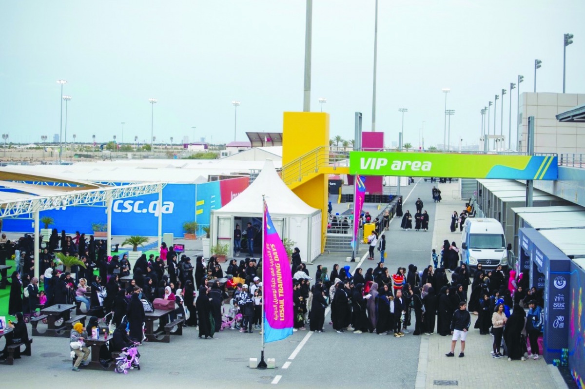 Participants during the National Sports Day celebrations at the Losail Circuit Sports Club.